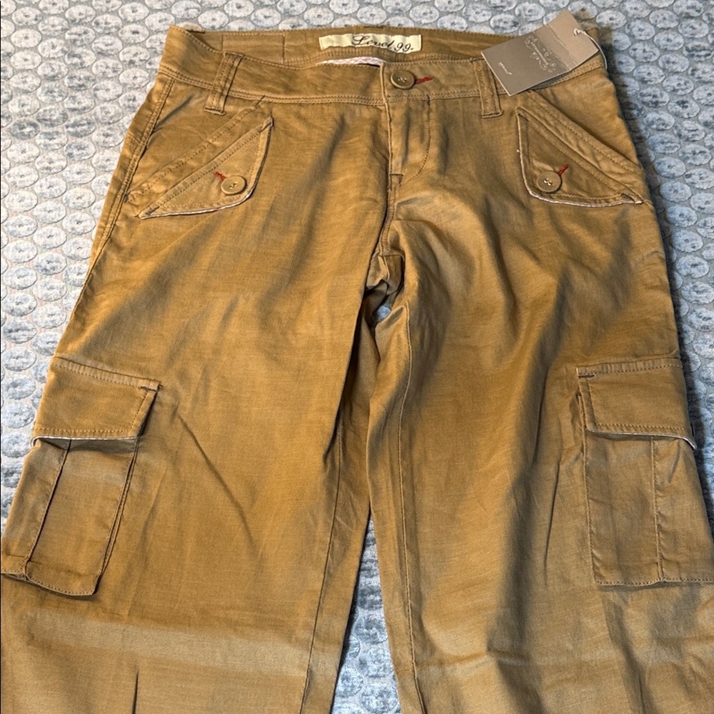 Anthropologie Level 99 Dark Beige Cargo Pants
